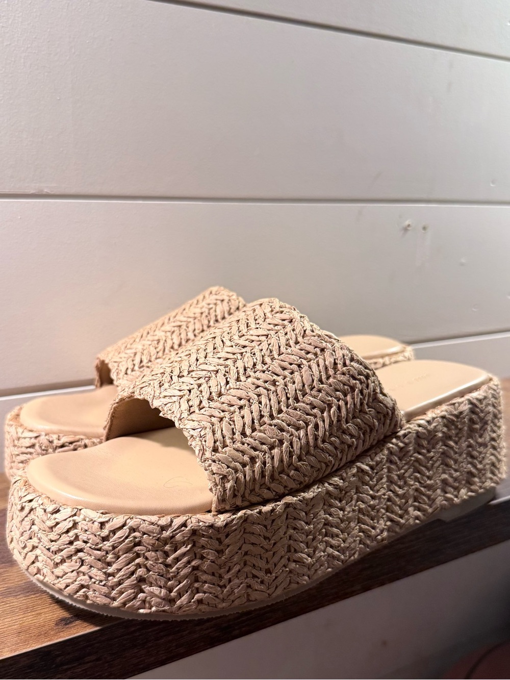 ASOS Espadrille Platform Sandals in Natural Beige